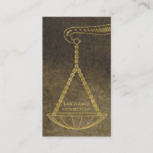 Carte De Visite Procureur | Scales d'or de la justice (Devant)