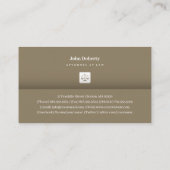 Carte De Visite Procureur | Scales of Justice Gold (Dos)