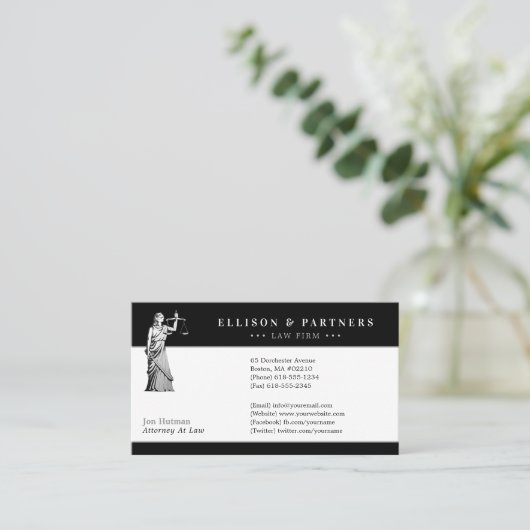 Carte De Visite Procureur | Temida (Debout devant)