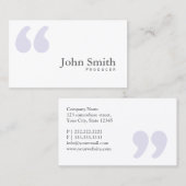 Carte de visite producteur de devis simples simple (Devant / Derrière)