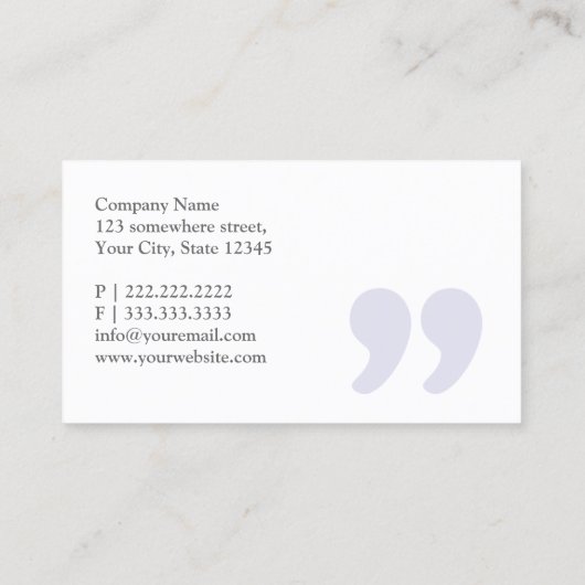 Carte de visite producteur de devis simples simple (Dos)