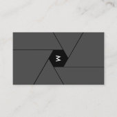 Carte De Visite Producteur de film Gris foncé Shutter Lens moderne (Devant)