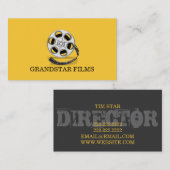 Carte De Visite Producteur de films Clapperboard (Devant / Derrière)