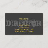 Carte De Visite Producteur de films Clapperboard (Dos)