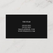 Carte De Visite Producteur de films de réalisateur moderne (Dos)