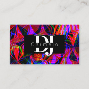 Carte De Visite Producteur de musique DJ acide abstraite de nuit c