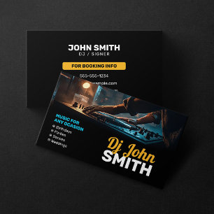 Carte De Visite Producteur de musique DJ moderne DJs Signer Paroli