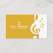 Carte De Visite Producteur de musique jaune (Devant)