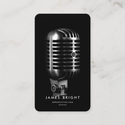 Carte De Visite Producteur de musique moderne chanteur Black Silve (Devant)