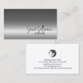 Carte De Visite Producteur Divertissement Faux Silver (Devant / Derrière)