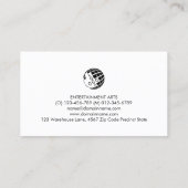 Carte De Visite Producteur Divertissement Faux Silver (Dos)