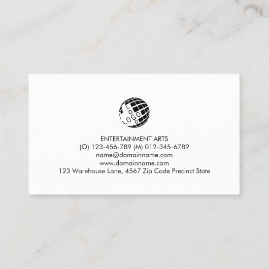 Carte De Visite Producteur Divertissement Faux Silver (Dos)