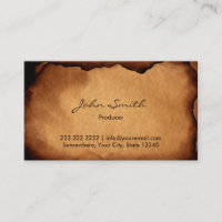 Producteur vintage de papier brûlé