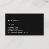 Carte De Visite Production de studio d'enregistrement de musique (Dos)