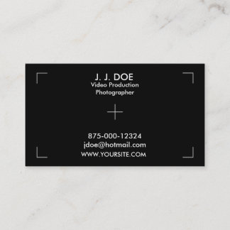 Carte De Visite Production de vidéo de photographie