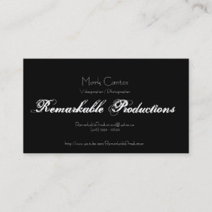 Carte De Visite Productions remarquables