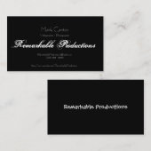 Carte De Visite Productions remarquables (Devant / Derrière)