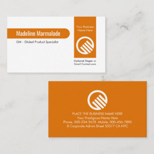 Carte De Visite Produit de la gamme Marmalade Orange Vertical