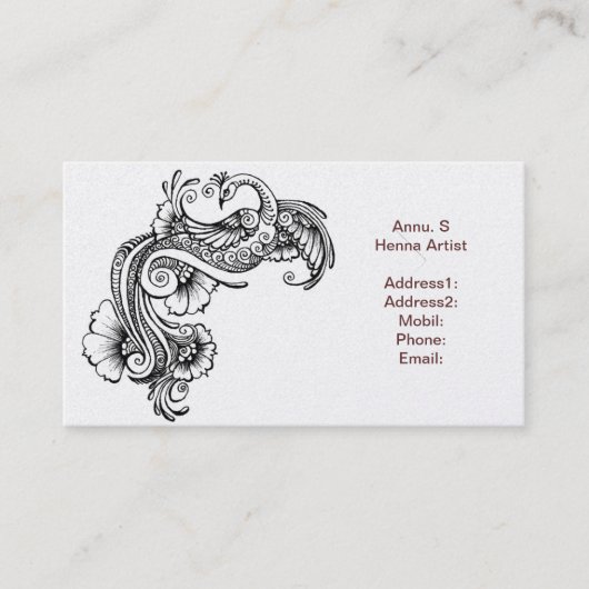 Carte De Visite Produit de personnaliser (Devant)