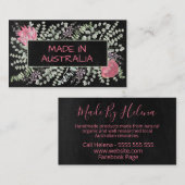 Carte De Visite Produit Fleurs Originaires D'Australie (Devant / Derrière)