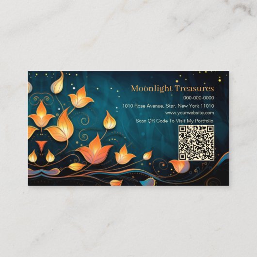 Carte De Visite Produits artisanaux élégants Code QR (Dos)