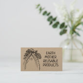 Carte De Visite Produits de déchets zéro réutilisables écologiques (Debout devant)