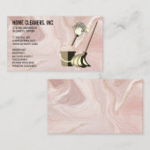 Carte De Visite Produits de nettoyage | Marbre rose (Devant / Derrière)