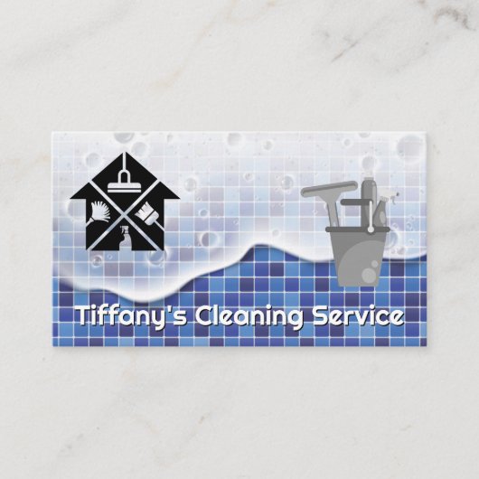 Carte De Visite Produits de nettoyage | Savon | Services à domicil (Devant)