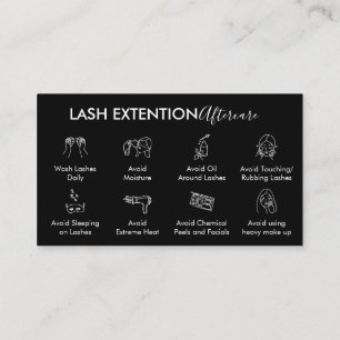 Carte De Visite Produits d'extension Eyelash noir