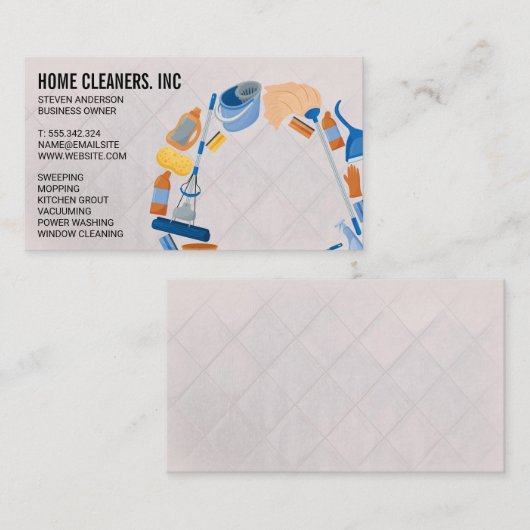 Carte De Visite Produits et services de nettoyage (Devant / Derrière)