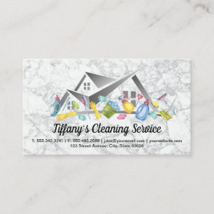 Carte De Visite Produits et services de nettoyage à la maison Ma