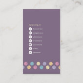 Carte De Visite profesional elegante redes sociales morado (Dos)