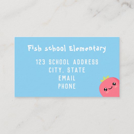 Carte De Visite Professeur (Dos)