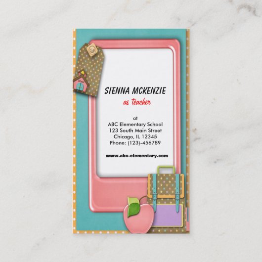 Carte De Visite Professeur (Devant)