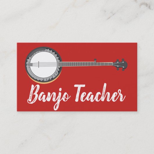 Carte De Visite Professeur Beantown Banjo Personnaliser (Devant)
