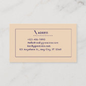 Carte De Visite Professeur beige (Dos)