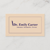 Carte De Visite Professeur beige (Devant)