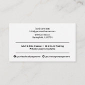 Carte De Visite Professeur brésilien moderne et élégant Jiu-Jitsu (Dos)