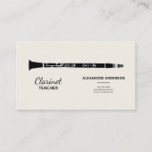 Carte De Visite Professeur Clarinet (Devant)