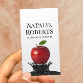 Carte De Visite Professeur Creative Apple Splash Professional