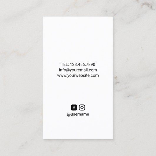 Carte De Visite Professeur Creative Apple Splash Professional (Dos)