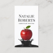 Carte De Visite Professeur Creative Apple Splash Professional (Devant)