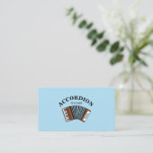 Carte De Visite Professeur d'accordéon Bleu (Debout devant)