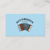 Carte De Visite Professeur d'accordéon Bleu (Devant)