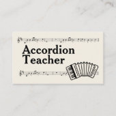 Carte De Visite Professeur d'accordion (Devant)