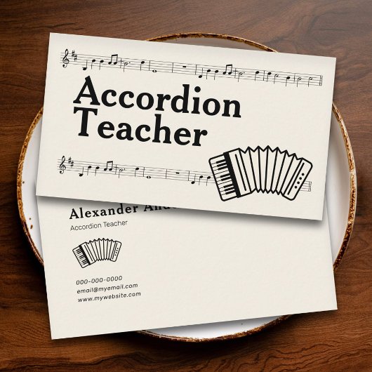 Carte De Visite Professeur d'accordion
