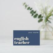 Carte de visite Professeur d'anglais langue second (Debout devant)