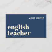 Carte de visite Professeur d'anglais langue second (Devant)