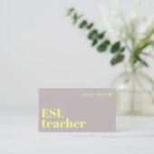 Carte de visite Professeur d'anglais langue second (Debout devant)