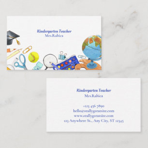 Carte De Visite Professeur d'aquarelle maternelle